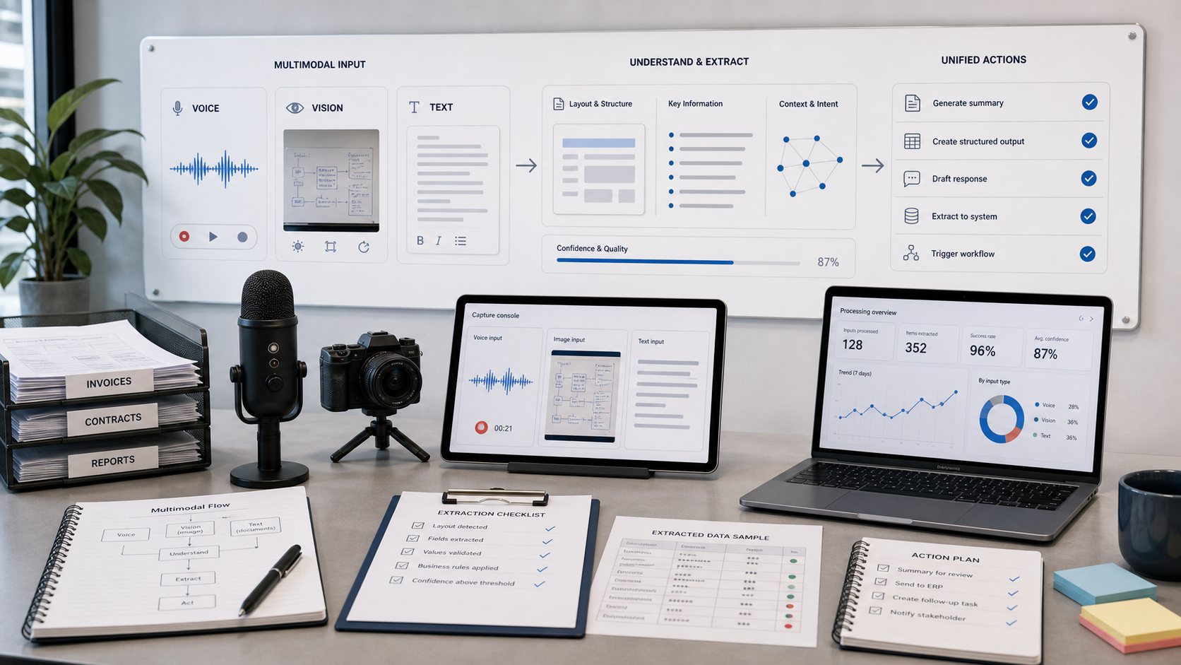 Voice, Vision und Text in einem Workflow